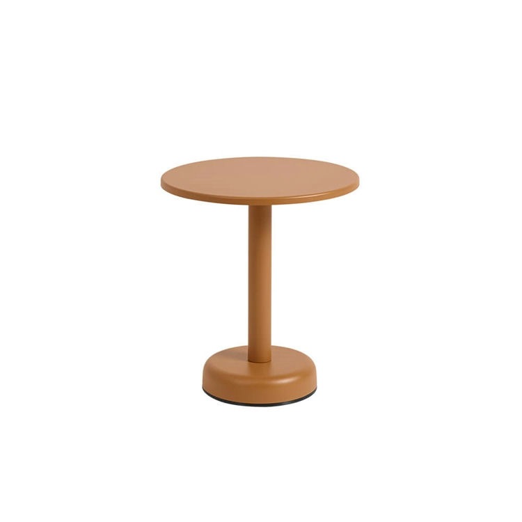 Muuto Linear Steel Cafe Havebord - Burnt Orange Ø42, H47