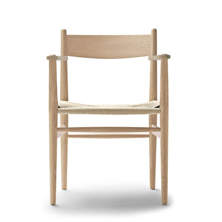 Carl Hansen og Søn CH37 Spisebordsstol Eg, Hvidolieret