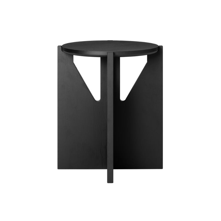 Kristina Dam Studio Simple Skammel Black, Lacquered Oak