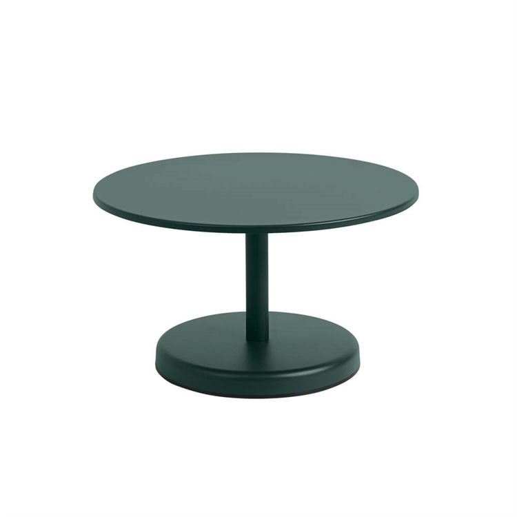 Muuto Linear Steel Cafe Havebord - Dark Green Ø70, H40