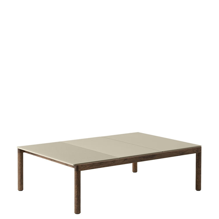 Muuto Couple Coffee Table 3 Plain 84.5 x 120 - Lys Blå/Mørk Eg Sand/Dark Oiled Oak