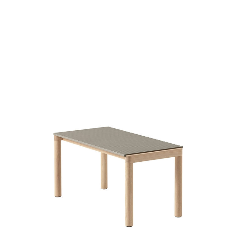 Muuto Couple Coffee Table 40X84 I Wavy - Lyseblå/Eg Taupe/Oak