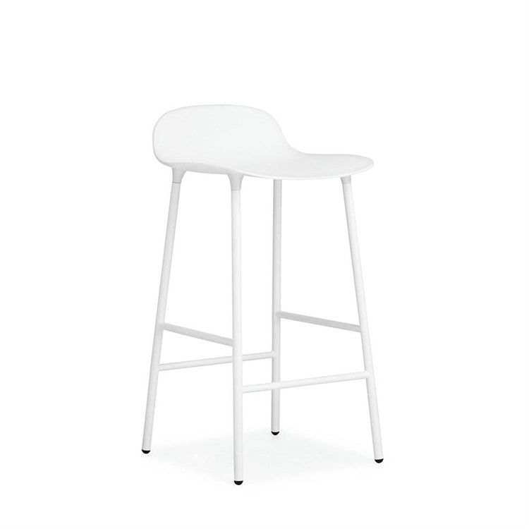 Normann Copenhagen Form Barstol Powder Coated Steel White