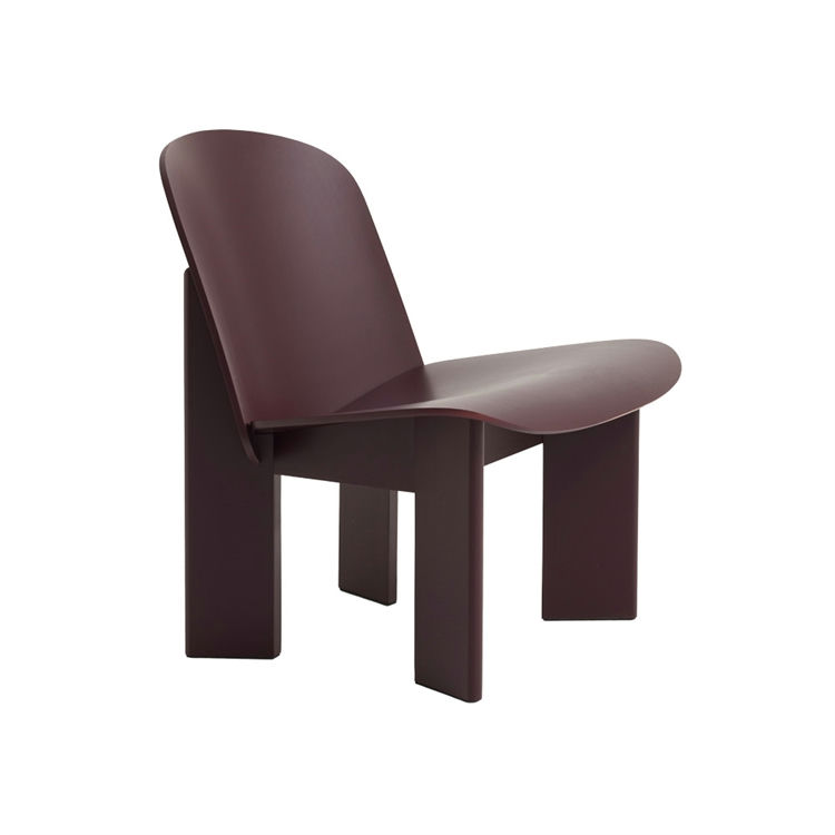 HAY Chisel Lounge Chair Dark Bordeaux