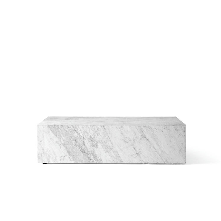 Audo Plinth Marmorbord White Carrara Marble Low