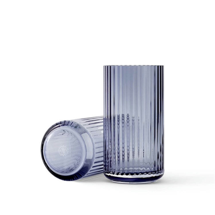 Lyngby Vase Glas Midnight Blue H20,5 cm