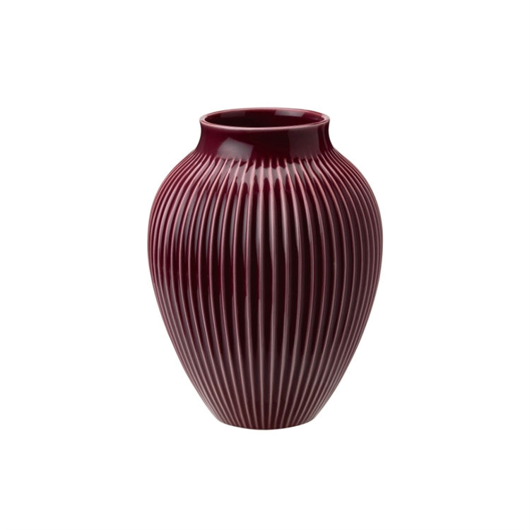 Knabstrup Vase Ripple Berry H20 cm