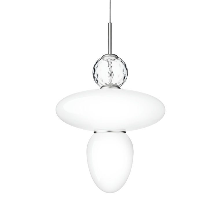 Nuura Rizzatto 43 Pendel Satin Silver/Opal White