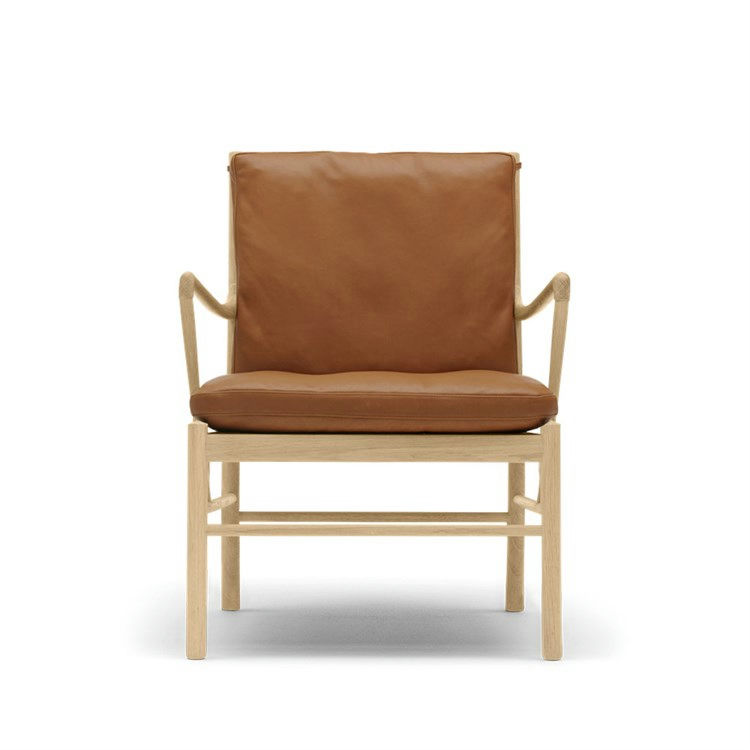 Carl Hansen & Søn Ow149 Colonial Stol Læder Olieret Egetræ Thor 307 (Cognac)