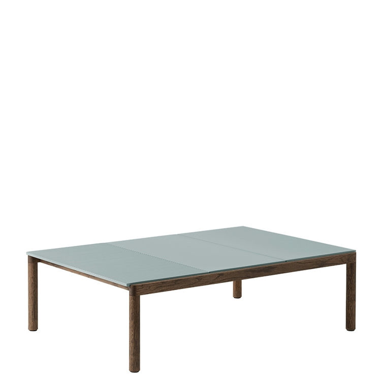 Muuto Couple Coffee Table 3 Plain 84.5 x 120 - Lys Blå/Mørk Eg Pale Blue/Dark Oiled Oak