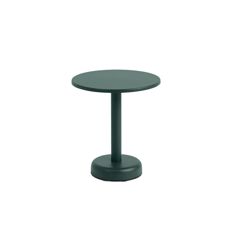 Muuto Linear Steel Cafe Havebord - Dark Green Ø42, H47