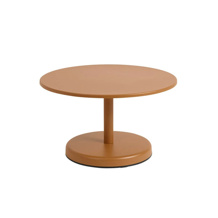 Muuto Linear Steel Cafe Havebord - Burnt Orange Ø70, H40