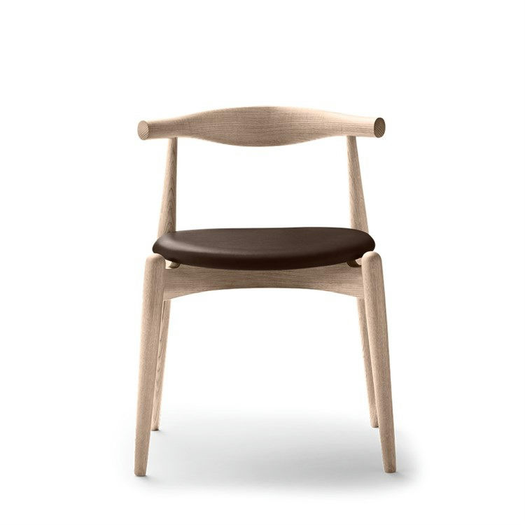 Carl Hansen & Søn CH20 Elbow Spisebordsstol Læder Sæbebehandlet Eg Thor 306 (Brun)