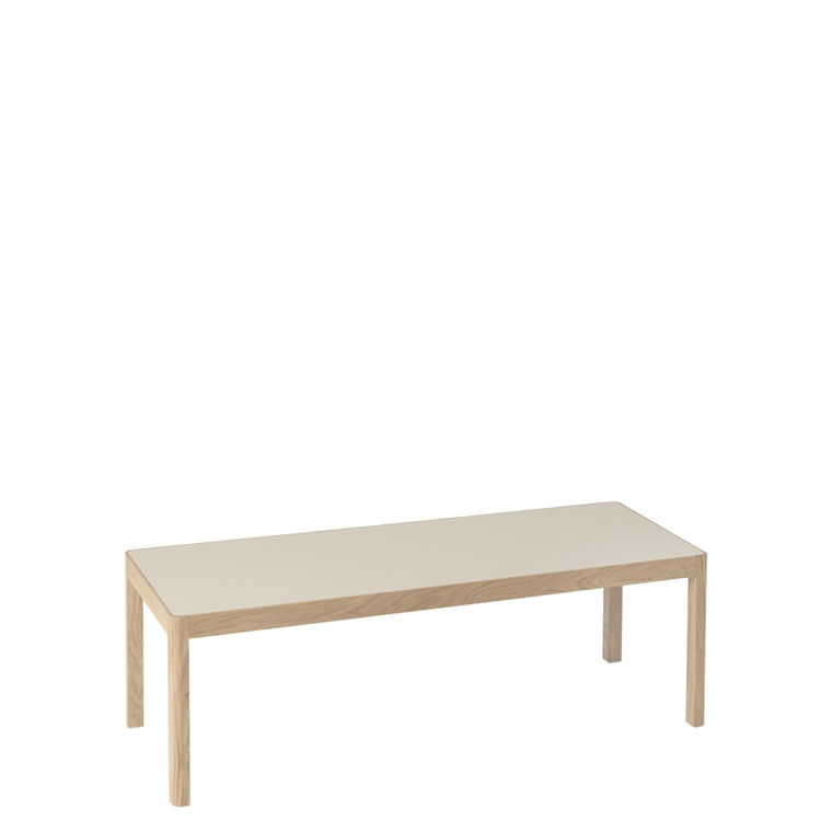 Muuto Workshop Coffee Table Linoleum Lang Oak/Warm Grey Linoleum