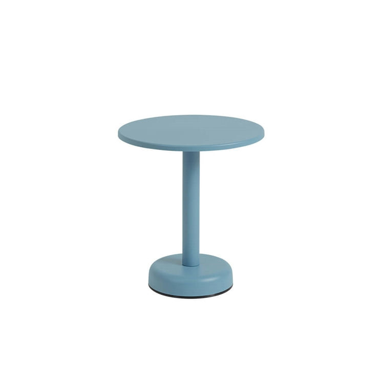 Muuto Linear Steel Cafe Havebord - Pale Blue Ø42, H47