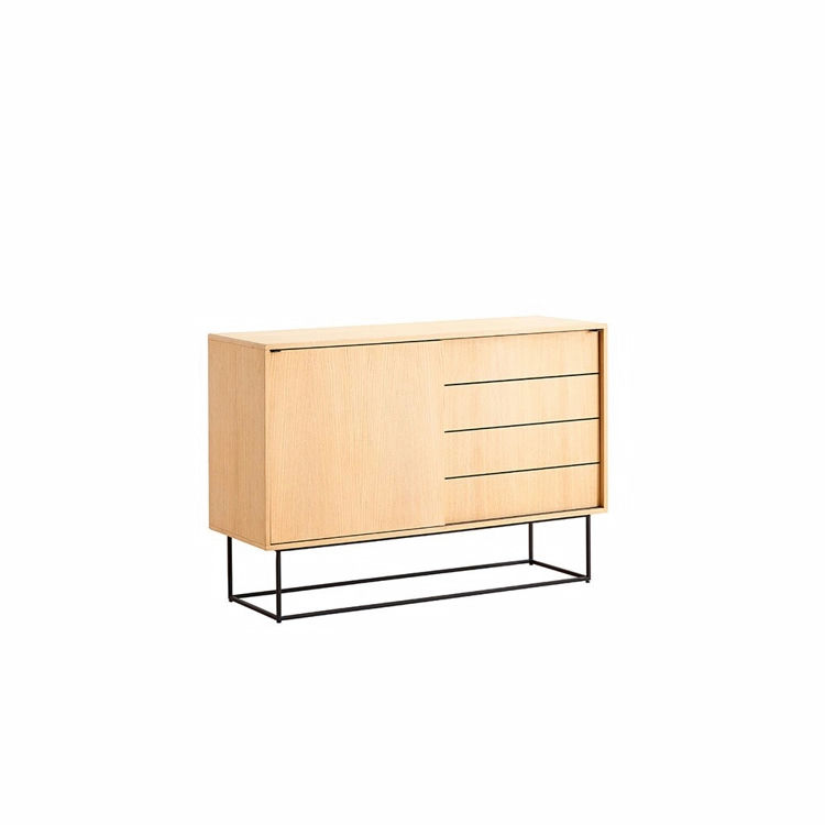 Woud Virka High Sideboard White Oil Treated Oak