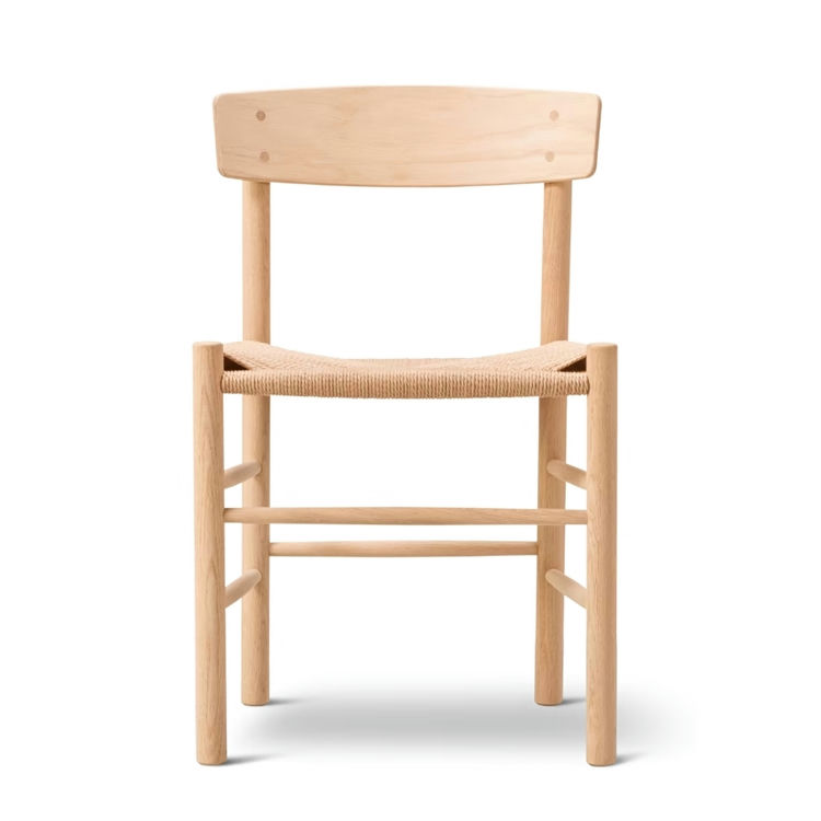 Fredericia Furniture J39 Folkestolen Spisebordsstol Oak Light Oil/Natural Paper Cord