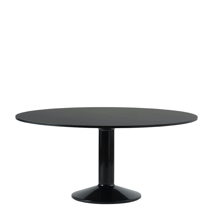 Muuto Midst Bord Ø160 - Sort Linoleum Black Linoleum/Black