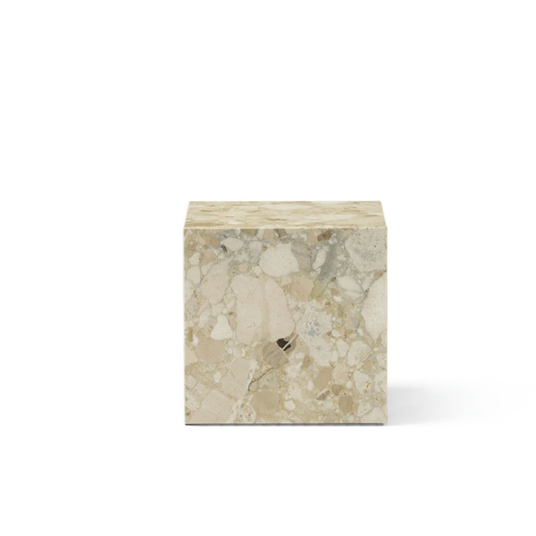 Audo Plinth Marmorbord Sand Kunis Breccia Marble Cubic