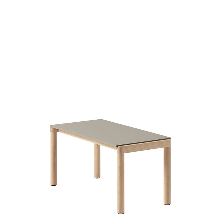 Muuto Couple Coffee Table 40X84 I Plain - Lyseblå/Eg Taupe/Oak