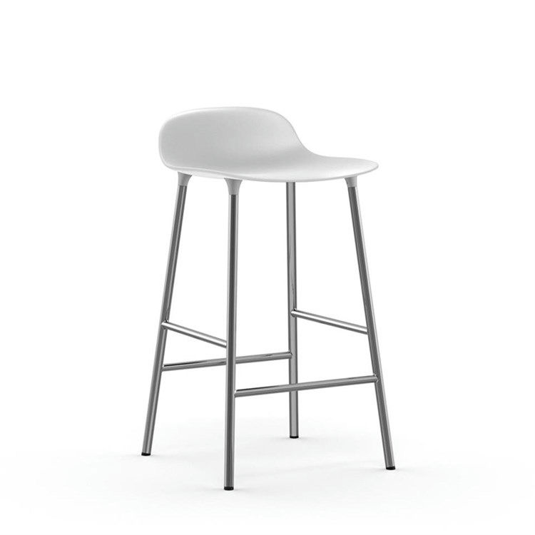 Normann Copenhagen Form Barstol Chrome White