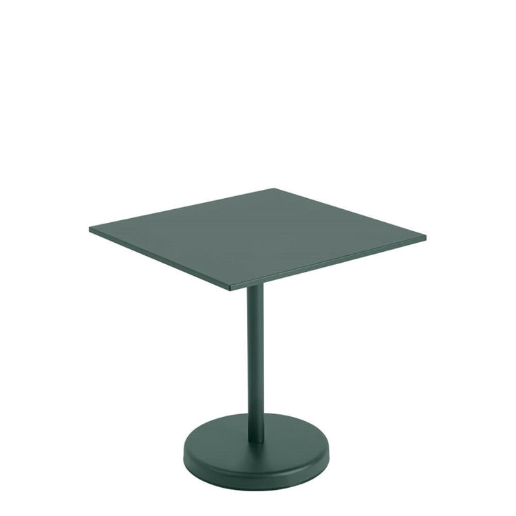 Muuto Cafe Havebord Linear Steel Dark Green 70x70 cm