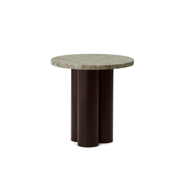 Normann Copenhagen Dit Table Travertine Silver Brown