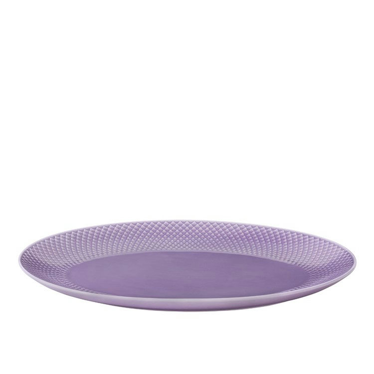 Lyngby Porcelæn Rhombe Color Ovalt Serveringsfad Rosa