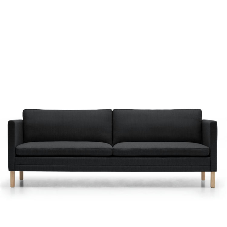 Mogens Hansen MH2614 Sofa Tekstil Sort/Sæbebehandlet Bøg (Mood 2104)