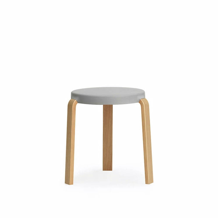 Normann Copenhagen Tap Skammel Lacquered Oak Veneer Grey