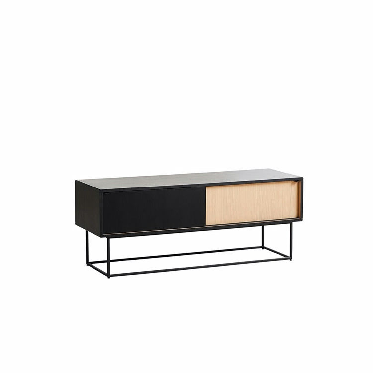 Woud Virka Low Sideboard Black Oak/Oak