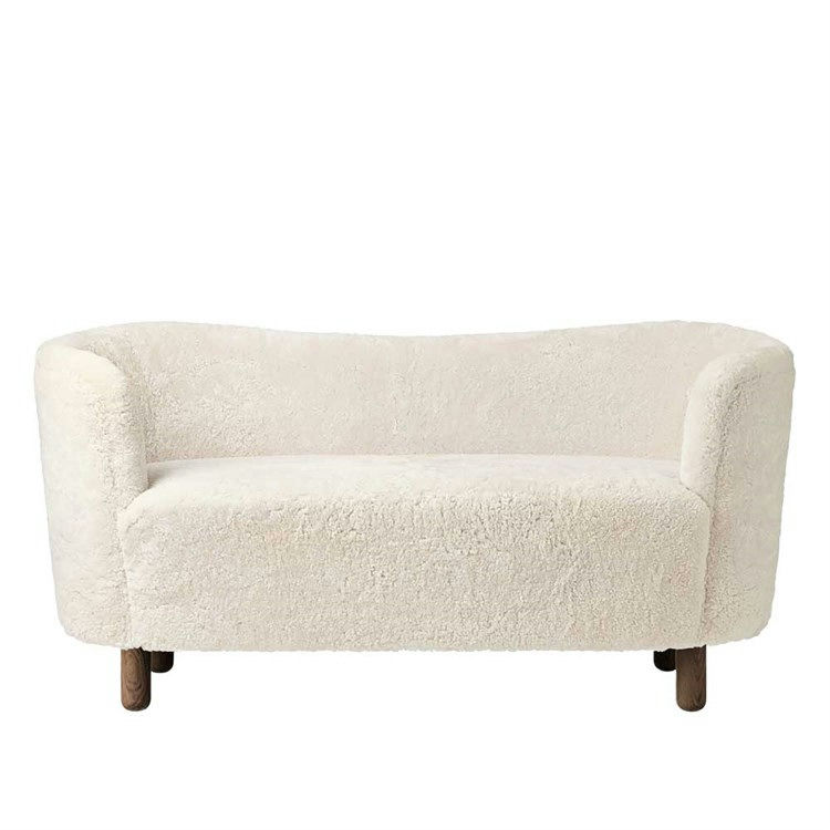 Audo Mingle Sofa Smoked Oak Sheepskin Off White