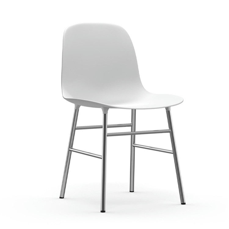 Normann Copenhagen Form Spisebordsstol Chrome White