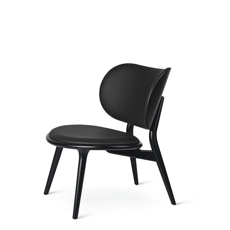 Mater Loungestol Black Stain Beech/Black Leather