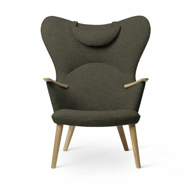 Carl Hansen & Søn CH78 Mama Bear Loungestol Olieret Egetræ Fiord 961 (Grøn)