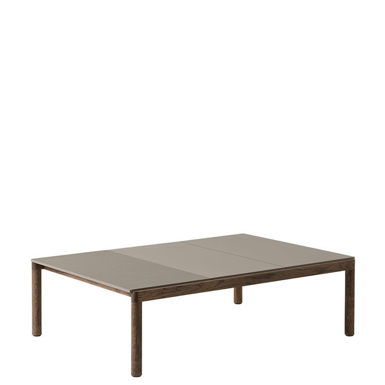 Muuto Couple Coffee Table 3 Plain 84.5 x 120 - Lys Blå/Mørk Eg Taupe/Dark Oiled Oak