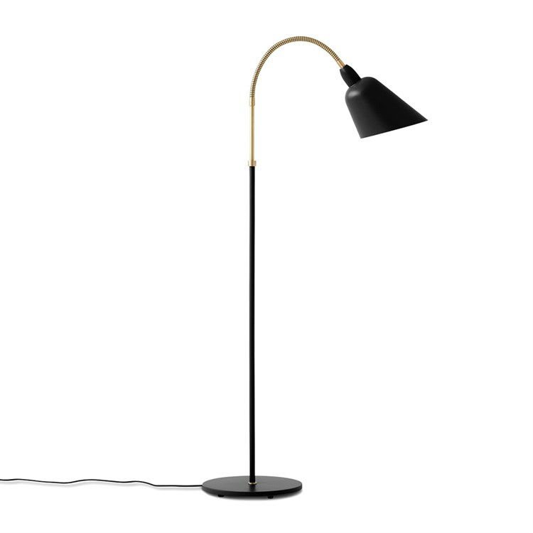 Arne Jacobsen AJ7 Bellevue Gulvlampe Sort/Messing