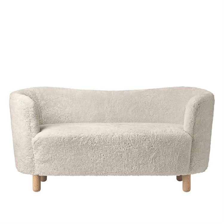 Audo Mingle Sofa Natural Oak Sheepskin Moonlight