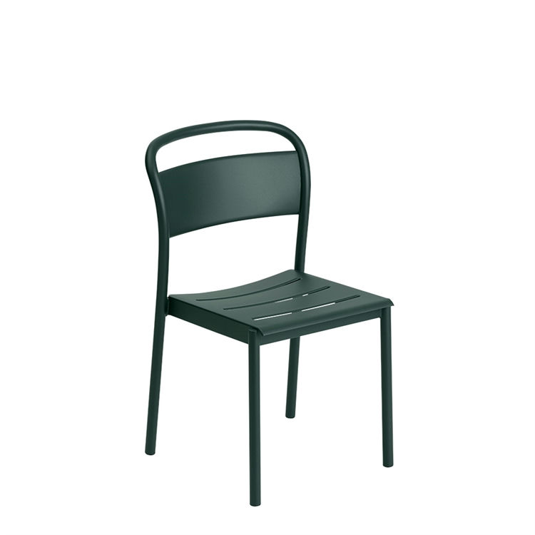 Muuto Havestol Linear Steel Dark Green Side Chair