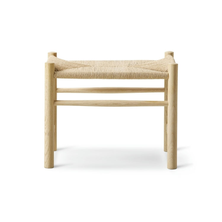 Fredericia Furniture Wegner J16 Taburet Oak Soap/Natural Paper Cord