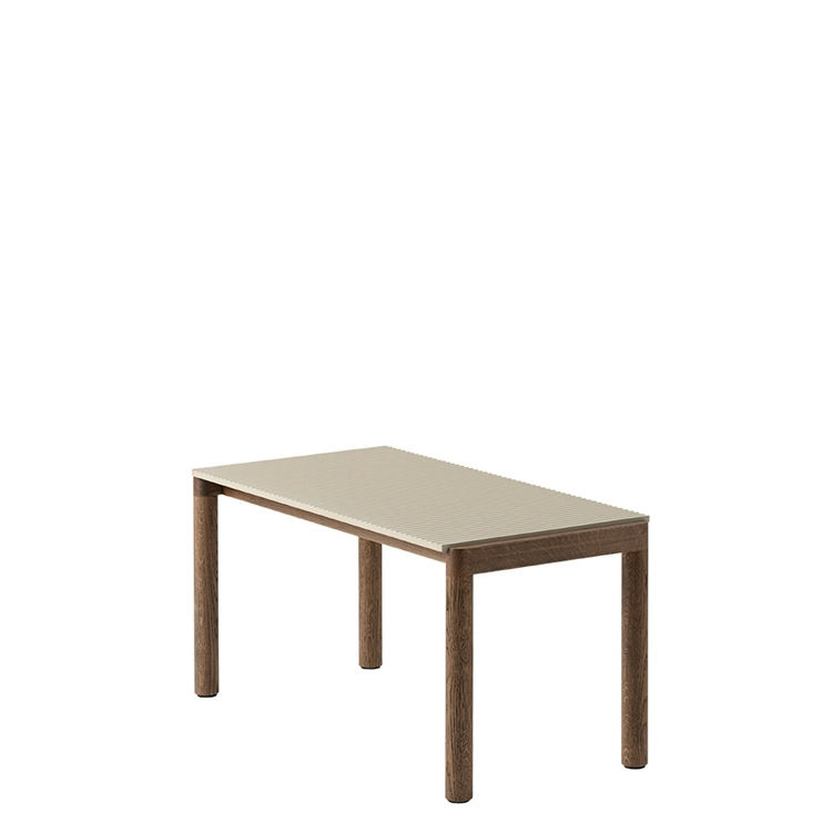 Muuto Couple Coffee Table 40X84 I Wavy - Lyseblå/Eg Sand/Dark Oiled Oak