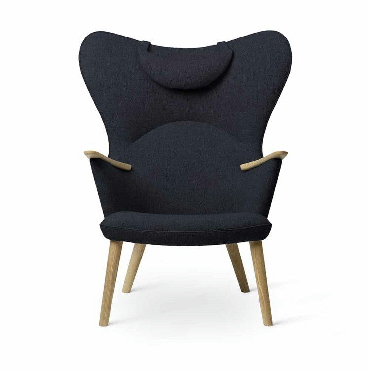 Carl Hansen & Søn CH78 Mama Bear Loungestol Olieret Egetræ Fiord 782 (Blå)