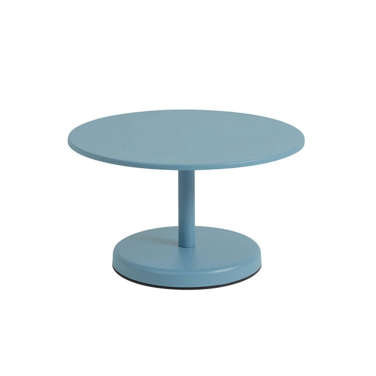 Muuto Linear Steel Cafe Havebord - Pale Blue Ø70, H40